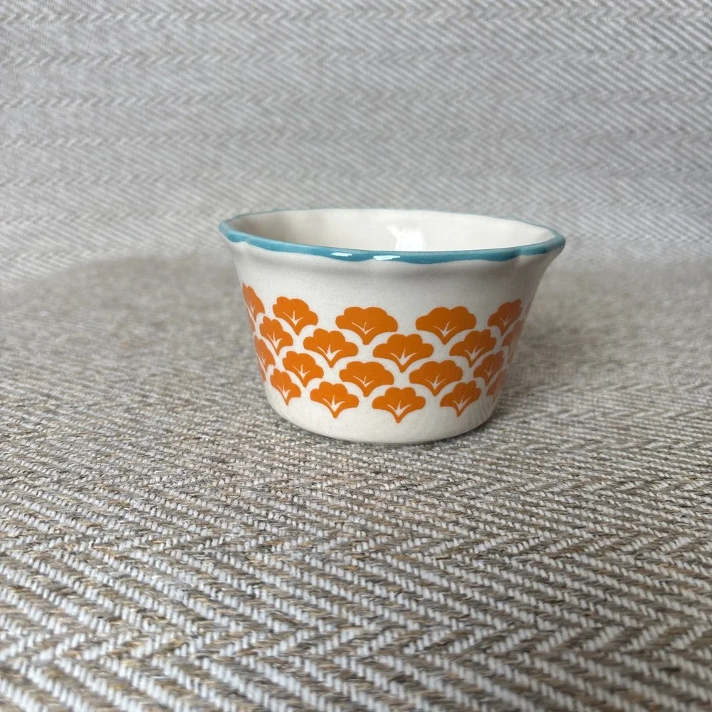 The Pioneer Woman 7 oz Ramekin Floral Print Flea Market Scalloped